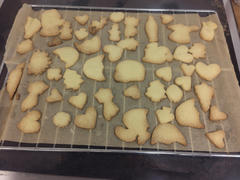 Picture of cookies on a grate, without any decoration