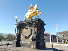 One of the big sights, the golden rider statue
