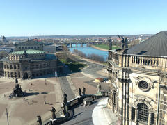 The Semperoper, when you climb up the Residenzschloss clock tower
