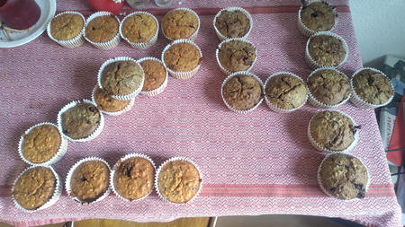 Muffins in the form of a 24 Muffins in the form of a 24