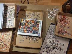 A puzzle about aliens movie posters, separated into boxes in much the same way as the first puzzle