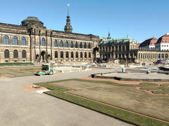 Next to the opera is the Zwinger which looks nice and has quite some museums in it. Also, a huge construction site, utterly bombed in WW2