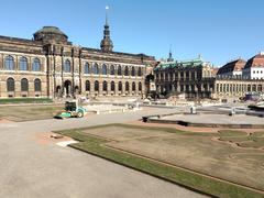 Next to the opera is the Zwinger which looks nice and has quite some museums in it. Also, a huge construction site, utterly bombed in WW2